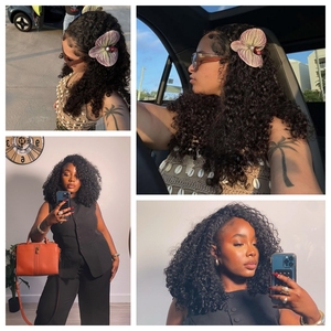 Großhandel Lace Front Perücken aus Echthaar, Klebstofffreie Lagos-Haarlinie, Cuticle Aligned Rohes Burmesisches Lockiges Haar, Deep Wave Perücke - Product Image 6