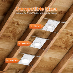 Plaque de <span class=keywords><strong>montage</strong></span> ronde extensible durable <span class=keywords><strong>pour</strong></span> nouvelle construction, 160 mm (6 po), avec barre de suspension et rebords - Product Image 6