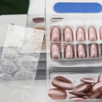 Couverture complète personnalisée de faux ongles artificiels de conception française, presse sur ongles avec autocollant
