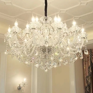 Candelabro de cristal de boda de estilo europeo, bombillas Led, cristal ovalado medio para decoración de Hotel Villa, candelabro de velas de cristales de boda - Product Image 5