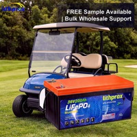Batterie LiFePO4 à décharge profonde 36V 200AH Grade A Marine Grade pour voiturette de golf avec BMS intelligent RS485, borne M8, 6000 cycles, CE RoHS IP67, OEM ODM