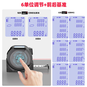 <b>Laser</b> Measuring Tape 5m Drop Resistant Multi Functional Infrared Rangefinder Crosshair <b>Level</b> For Diy Use - Product Image 3