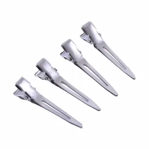 10 Pezzi Clip a Becco d'Anatra con Punta Singola da 4,5 cm, Fermagli per Capelli in Metallo Argentato per Extension - Product Image 5