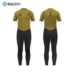 Roupa de mergulho Seaskin 4/3mm 3mm 2mm com zíper frontal masculino de neoprene para surf