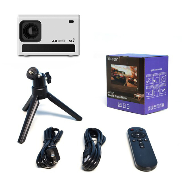 WF Mini Projector A6 1080p Smart Android Wifi BT Quad Core Mobile Phone Projector for Home Theater/Outdoor/Meeting