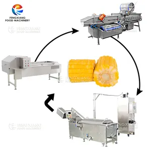 Hot selling sweet corn cutting, cleaning, blanching machine production line