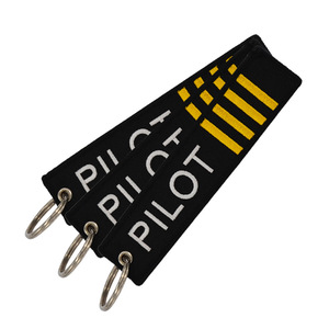 Portachiavi Personalizzato per Aviazione con Etichetta Tessuta 'Remove Before You Fly' Ricamata, Portachiavi alla Moda con Stampa UV per Chiavi - Product Image 4