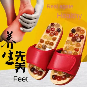 Home cobblestone foot massage slippers Acupoint foot massage shoes couples bathroom non-slip indoor slippers men and women