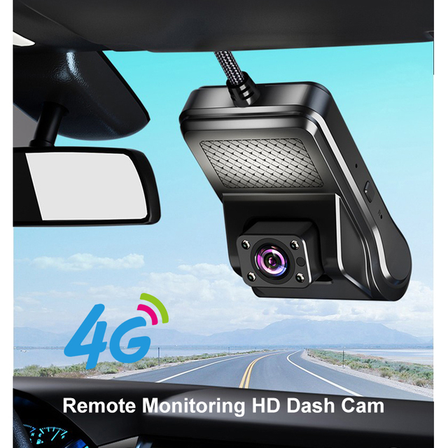 Front and Cabin Dual Lens Hidden Dash Cam Infrared Night Vision Car Black Box 4G Remote Monitoring Dash Cam for All Car Models