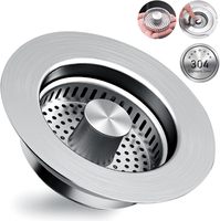 Filtre de vidange pour évier de cuisine en acier inoxydable 304, maille fine, anti-colmatage, réutilisable, facile à nettoyer