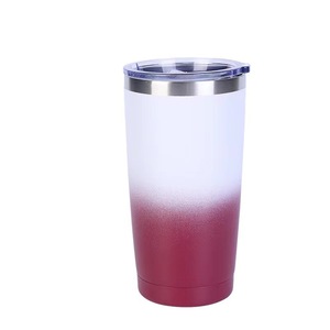 Gobelet isotherme en acier inoxydable orange, léger, conserve la chaleur pendant 12 à 24 heures, couleur unie, design minimaliste - Product Image 3