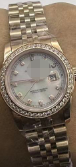 Montre à mouvement NH05, montre en or rose avec calendrier et jour de la semaine, matériau en acier inoxydable 904L, cadran serti de diamants, montre pour femme, boîtier de 31 mm