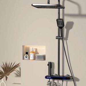 Набор полностью медных душевых насаждений с цифровым дисплеем - Product Image 4