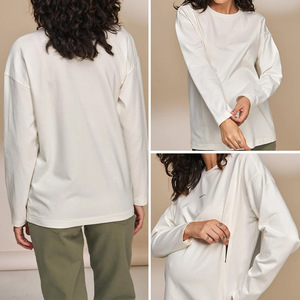 Felpa <span class=keywords><strong>Premaman</strong></span> in Cotone Organico a Maniche Lunghe Vestibilità Regolare con Cerniere Laterali Nascoste Abbigliamento Traspirante - Product Image 2