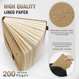 Fashionable High-Grade Custom Logo <b>Notebook</b> Personalized Promotional Gift <b>A5</b> <b>Lined</b> Leather <b>Notebook</b> - Product Image 4