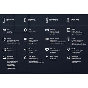 ตู้บริการตนเองสำหรับชำระเงิน Pos Autoservicio พร้อมหน่วยความจำ 16G ROM+4G RAM ระบบชำระเงินด้วยตนเอง ตู้สั่งซื้อสินค้าด้วยตนเองพร้อมเครื่องพิมพ์ - Product Image 6