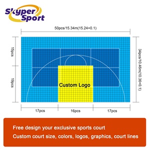 Baldosas de TPE de Alta Resistencia para Canchas de Baloncesto, Piso Deportivo Encastrable de Grado Profesional para Estadios Profesionales - Product Image 3