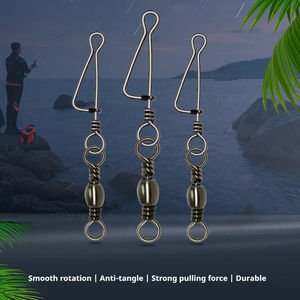 Mousqueton pivotant en laiton de style italien, robuste, pour la pêche, outils et accessoires de pêche, avec garantie de 3 ans - Product Image 4