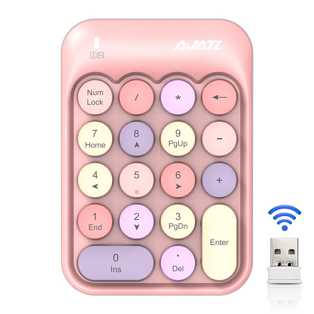 AK18 Wireless Number Pad Wireless Numeric Keypad 18 Key Keycap Pbt Keyboard Financial Mini Wireless Keyboard