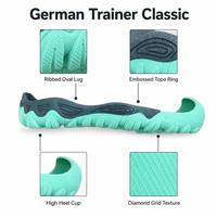 Semelle extérieure de chaussure de sport EVA allemande à crampons côtelés, talonnette embossée, coque de protection, personnalisable OEM, résistante à l'eau