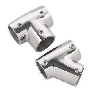 Raccord en T en acier inoxydable 316 à 60 degrés - Connecteur de tuyauterie de qualité marine pour rampes de <span class=keywords><strong>bateau</strong></span>, garde-corps de yacht et supports d'auvent - Product Image 4