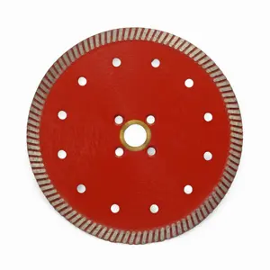 6-Inch Dry Diamond Continuous Rim Narrow High Speed Turbo Cutting Disc Saw Blade for All Types of Stone Material Such as Granite