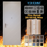 Porte intérieure coupe-feu nord-américaine de 20 minutes, porte coupe-feu pour appartement, porte moderne en bois, porte affleurante coupe-feu U-L WH