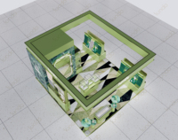 Kiosque d'exposition Sundo pour bijoux, vitrine en verre, mobilier de magasin, îlot de présentation, kiosque de vente au détail de bijoux avec éclairage LED