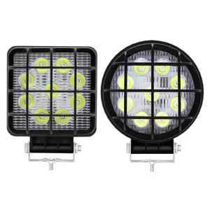 Lampe de travail led 27w 4x4 24v 6000k super lumineux pour camion jeep tracteur ampoule led barre 4 pouces led lumières hors route