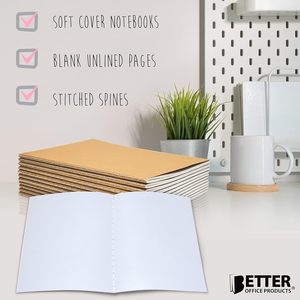 Carnet de croquis de qualité supérieure avec couverture en papier kraft 220 GSM, papier vierge A5 80gsm, robuste et durable - Product Image 3