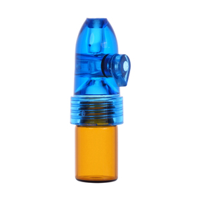 Boîte à pilules amovible en verre coloré, design classique, 51 mm, pour rangement et cendrier - Product Image 4