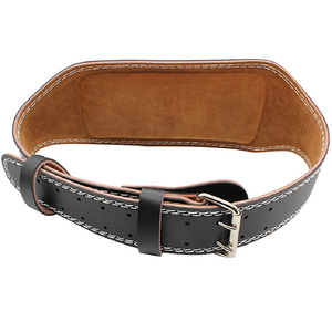 Cinturón de levantamiento de pesas para fitness profesional, cómodo y duradero, cuero genuino preroto, gran parte inferior de la espalda - Product Image 2