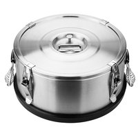 Daosheng Conteneur Isotherme en Acier Inoxydable à Double Paroi 10L-100L pour Aliments, Appareil de Cuisine, Baril Chauffe-Plats
