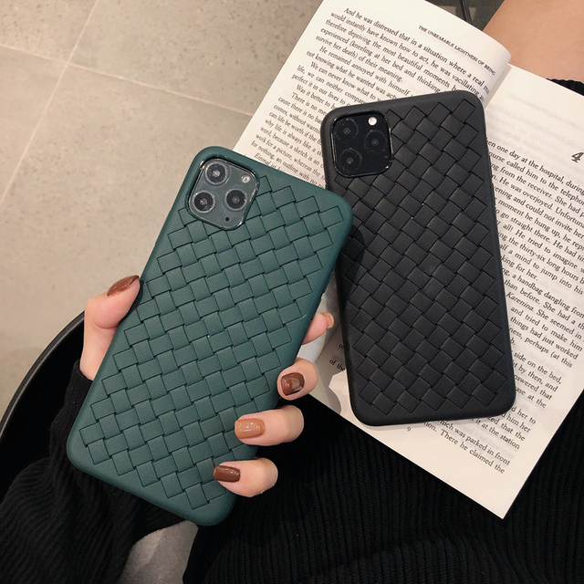 Breathable Mesh Case for iPhone 15 14 13 11 Pro Max 12 XS 7 8 Plus X XR PU Leather Weaving BV Grid Cover IPhone13 Silicone Funda