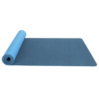 Tapis de yoga Yunchen double couche, gris clair bleu foncé, TPE EVA, qualité supérieure, exercice, découpe, imperméable, écologique, logo personnalisé