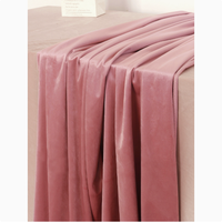 Nouvelle nappe ronde Luchuan pour la maison, vert foncé, 100% polyester, style velours froissé personnalisé