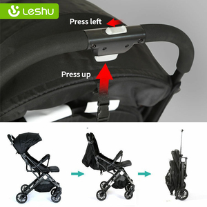 Bán buôn leshu K8 2-in-1 có thể gập lại Trọng lượng nhẹ Xe đẩy em bé với Oxford khung màu đen cho 0-3 năm - Product Image 3