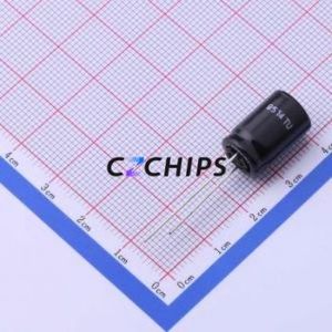 ตัวเก็บประจุอิเล็กโทรไลต์อะลูมิเนียมแบบ Through-Hole รุ่น EEUFS0J222 ขนาด D10xL16 มม. 2200uF 20% 6.3V 1.79A-100kHz - Product Image 2