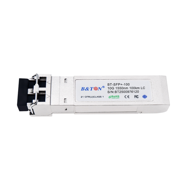 BTON 10G SFP Transceiver SFP+ Dual Fiber 1550nm SFP Module 100km Fibre Channel 3.3V Power Supply Hot Pluggable