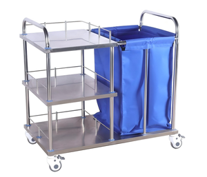 Groothandel RVS Zilveren Medisch Afvalbak Karretje Ziekenhuis Meubilair Kliniek Verpleging 100kg Draagvermogen B25 - Product Image 5