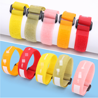 Wraps de fixation sangle fils réutilisables colorés cordons gestion auto-bloquant crochet et boucle bande avec boucle attache attaches de câble