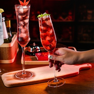 Elegant <strong>Clear</strong> Stemmed Long Stem Cocktail Wine Goblet Elegant Crystal Glass <strong>Champagne</strong> <strong>Flutes</strong> - Product Image 3