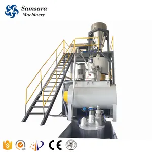 High speed plastic powder super mixer PVC automatic mixing feeding system