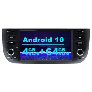 Autoradio 1 Din Android 10 Car GPS Navigation For Fiat/Linea/Punto evo 2012-2015 Multimedia DVD Player IPS DSP