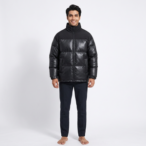 Chaqueta acolchada informal personalizada para hombre y mujer, Parka de invierno con relleno de algodón grueso, abrigo de burbujas transpirable con cremallera - Product Image 1