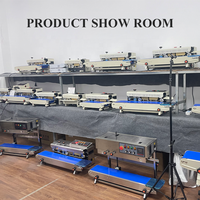 Machine de scellage électrique automatique YS FR400 à engrenages en bois pour aliments, boissons, produits chimiques, sachets en plastique, papier, scellage continu à haute vitesse