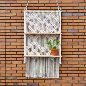 Tenture murale <span class=keywords><strong>en</strong></span> <span class=keywords><strong>macramé</strong></span>, hibou tissé, style bohème, haut de gamme, ornements pour salon et chambre à coucher, 1 pièce - Product Image 6