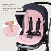 Coussin de siège pliable universel en coton épais pour poussettes papillon libellule pour bébés de 0 à 3 ans