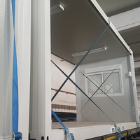Mini magasin préfabriqué personnalisé de 20 pieds à faible coût Tôle ondulée modulaire portable préfabrication de maison en conteneur plat avec auvent