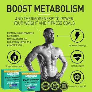 Kapsul pelangsing pembakar lemak Pria & Wanita, perawatan kesehatan pribadi, cepat menurunkan perut datar langsing - Product Image 4